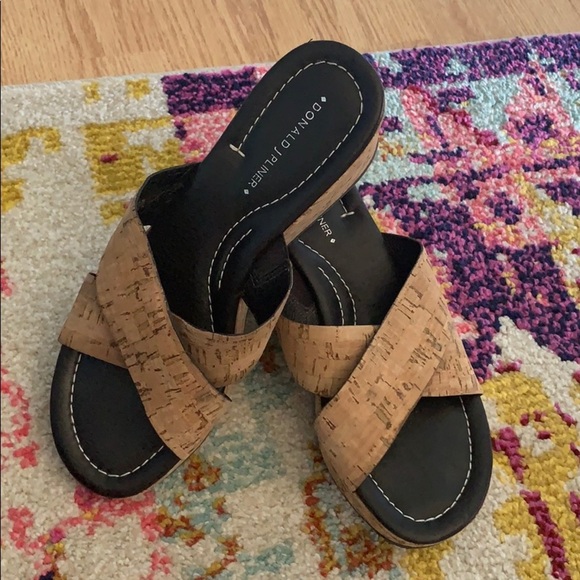 Donald J Pliner Suza Cork Platform Wedge Sandals - Picture 6 of 8
